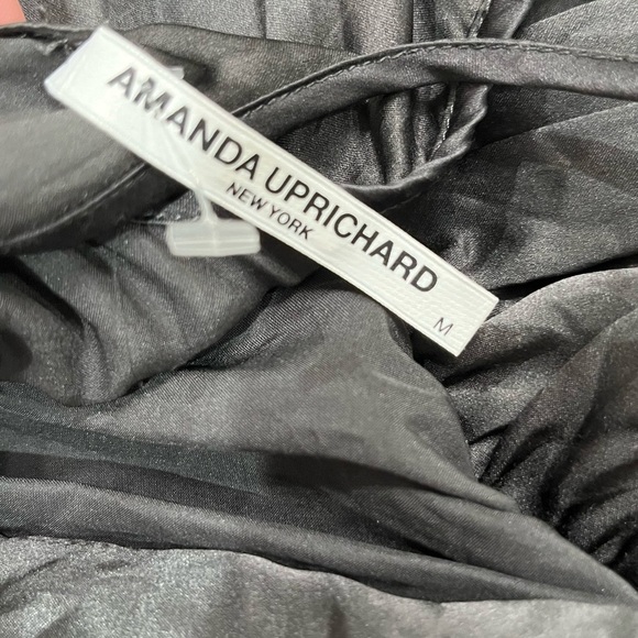 AMANDA UPRICHARD Jumpsuit Black Silk Revolve Pockets Size Medium new revolve - Picture 9 of 9